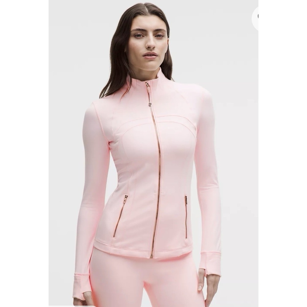 LULULEMON Define Jacket Nulu Size 6 Pink Pearl Rose Gold Zip Front NWT LW3KYXS